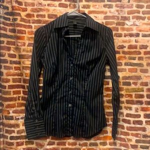 Express XS black & white pin stripe women fitted